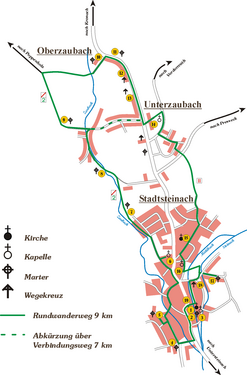 Übersichts- und Wanderkarte Marterlrundwanderweg