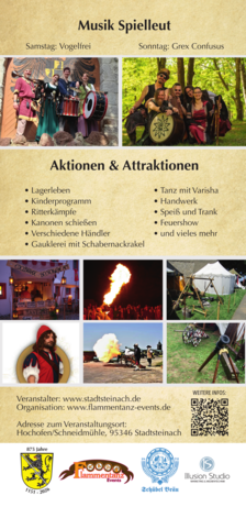 Flyer Mittelatermarkt, Rückseite